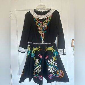 Vintage Irish Dance Dress w/ cape